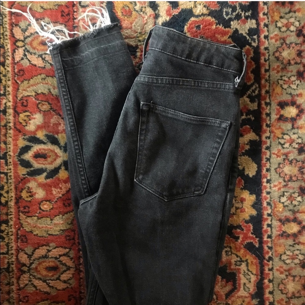 High waisted skinny black jeans